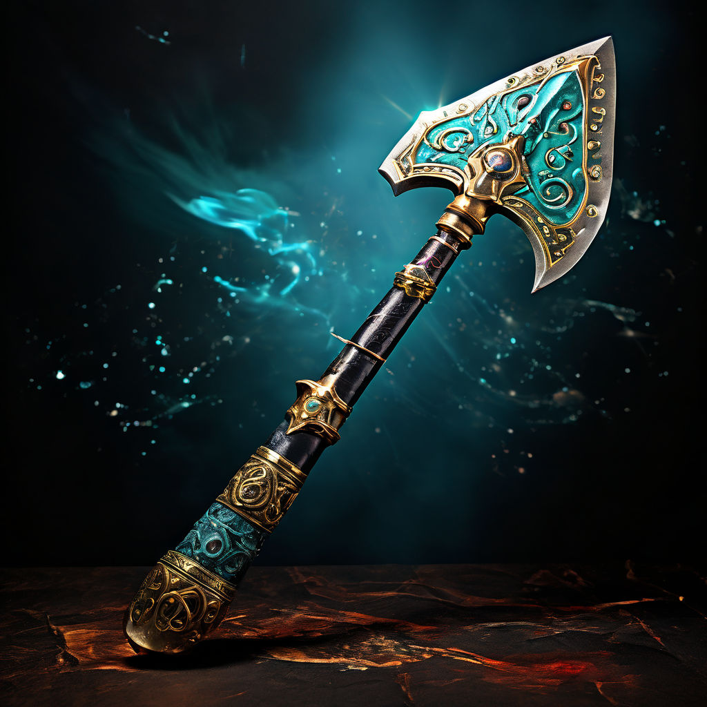 Herói de RPG com espada encantada enfrentando um monstro lendário